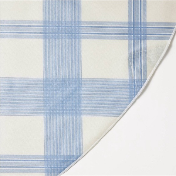 NWT 70" Round Oiled Tablecloth Blue Plaid - Threshold designed with Studio McGee - Picture 3 of 4